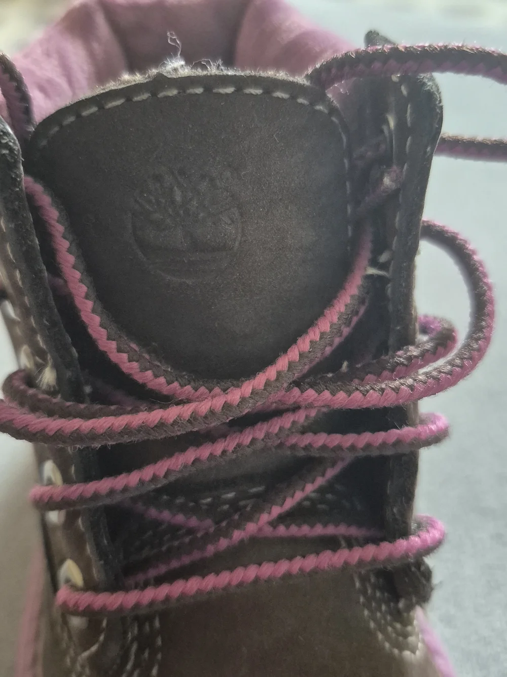 Kids Brown and Pink Hiking Boots